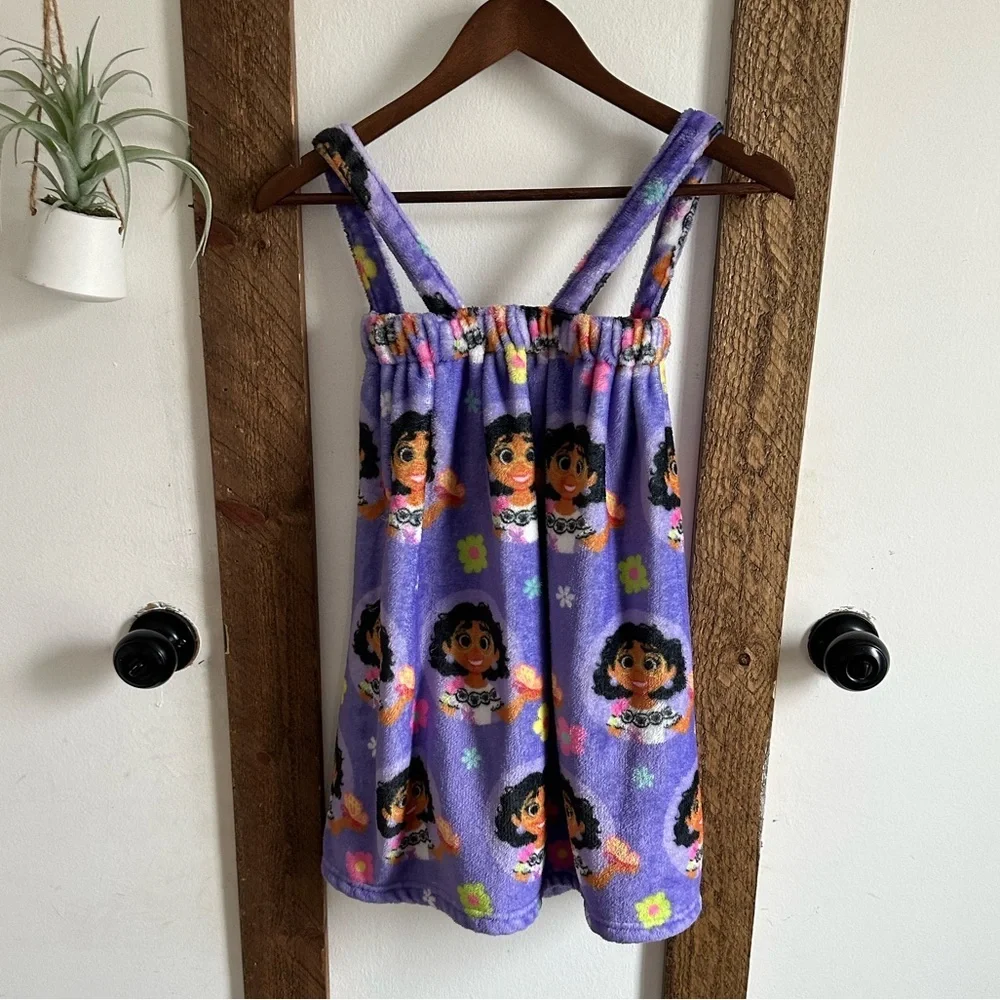 Disney Encanto Girls Bath Robe Blanket Wrap Dress Ultra Soft like new One Size
